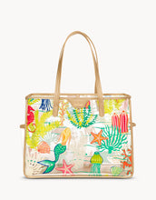 Load image into Gallery viewer, Golden Mermaid Clear Beach Tote