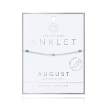 Load image into Gallery viewer, Birthstone Anklet