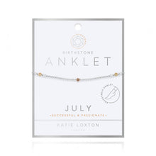 Load image into Gallery viewer, Birthstone Anklet