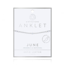 Load image into Gallery viewer, Birthstone Anklet