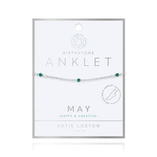 Load image into Gallery viewer, Birthstone Anklet
