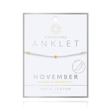 Load image into Gallery viewer, Birthstone Anklet