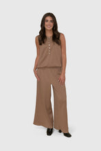 Load image into Gallery viewer, Textured Knit Henley Tank w/ Pant Set - Kathy Ireland
