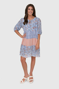 Tiered Puff Sleeve Dress