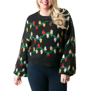 Joyce Sweater Black w Multi Color Lights