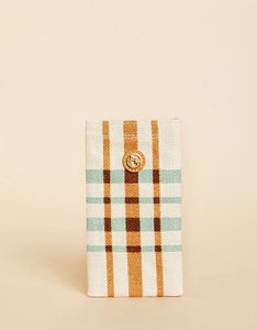 Sunglass Case Kalalanta Plaid Cream