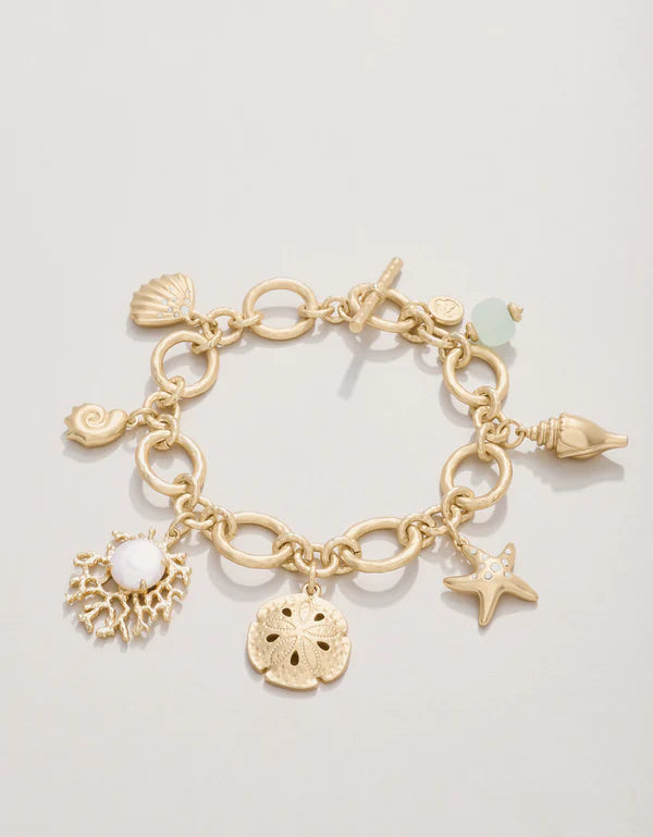 Coastal Dreams Charm Toggle Bracelet Gold