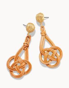 Woven Knot Earrings Natural