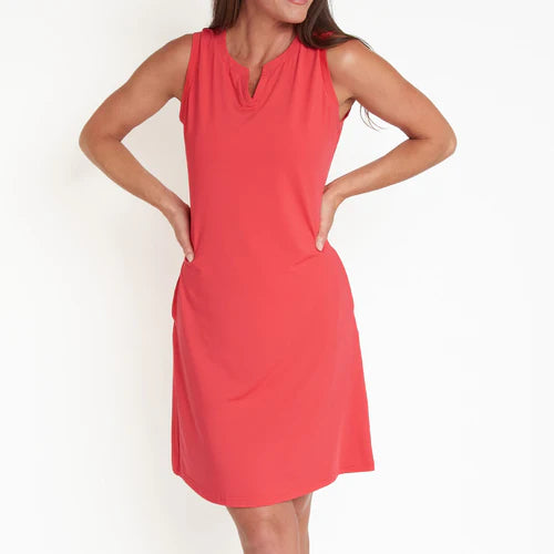 Zoey UPF 50+ Quick Dry Coral Dress
