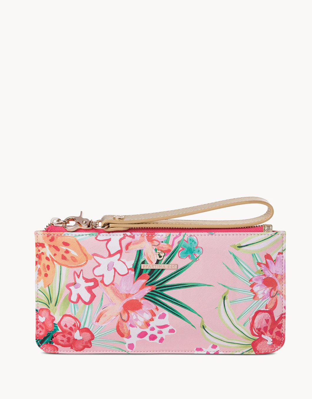 Retreat East West Wristlet Flamingo Floral