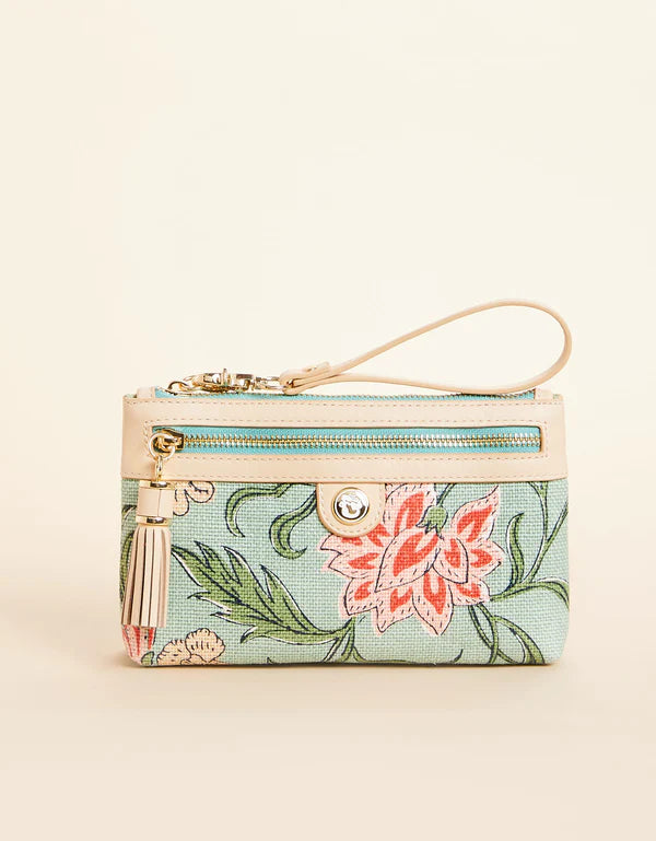 Tassel Wristlet Hamilton Floral Block Print