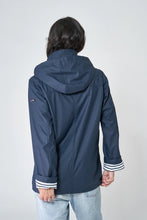 Load image into Gallery viewer, Raincoat With Striped Lining-Navy
