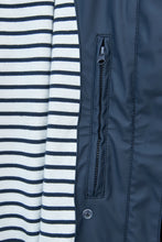 Load image into Gallery viewer, Raincoat With Striped Lining-Navy
