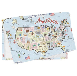 Fish Kiss USA Tea Towel