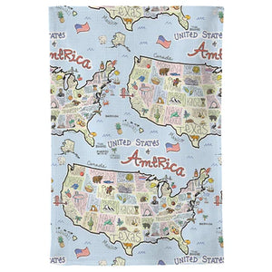 Fish Kiss USA Tea Towel