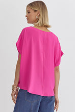 Load image into Gallery viewer, Short Sleeve Top With Gathered Detail at Hem
