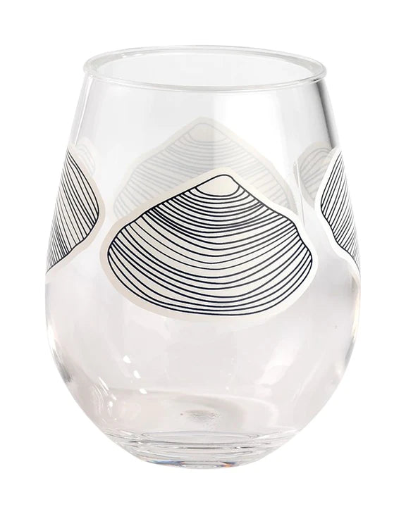 Clamshell Stemless Wine Glass