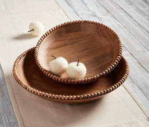 Wood Beaded Bowls