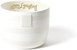 White Stripe Happy Everything Mini Bowl