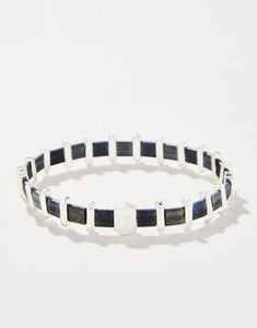 Tila Stretch Bracelet Grey/Blue Silver
