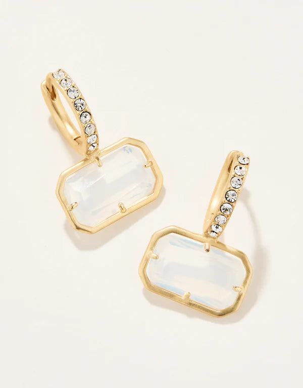 White Hall Earrings White/Crystal