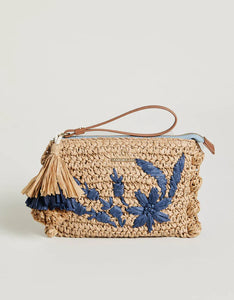 Crochet Wristlet Blue Wildflower