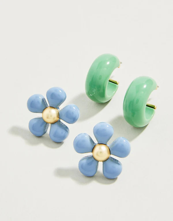 Sweet Song Earrings Set Blue/Green