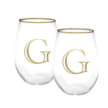 Load image into Gallery viewer, Stemless Wine Initial Set
