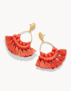Macrame Earrings Orange