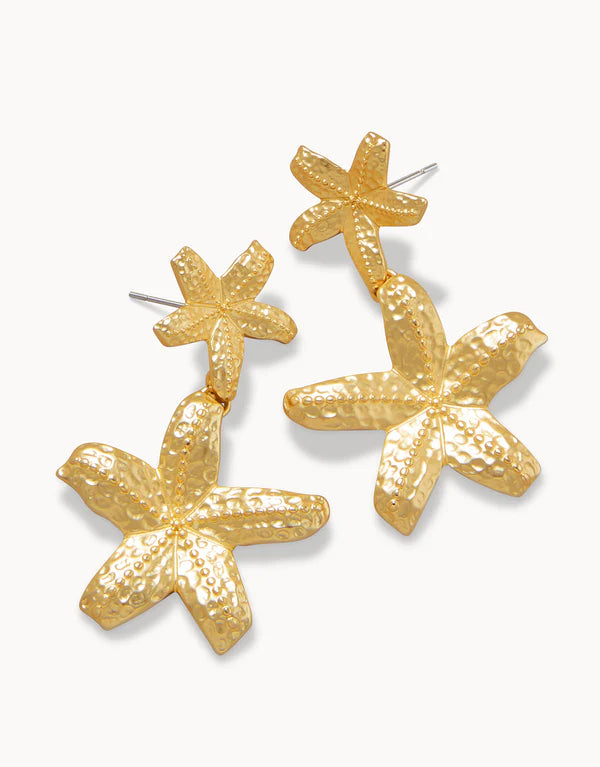 Star Of The Sea Earrings-Gold