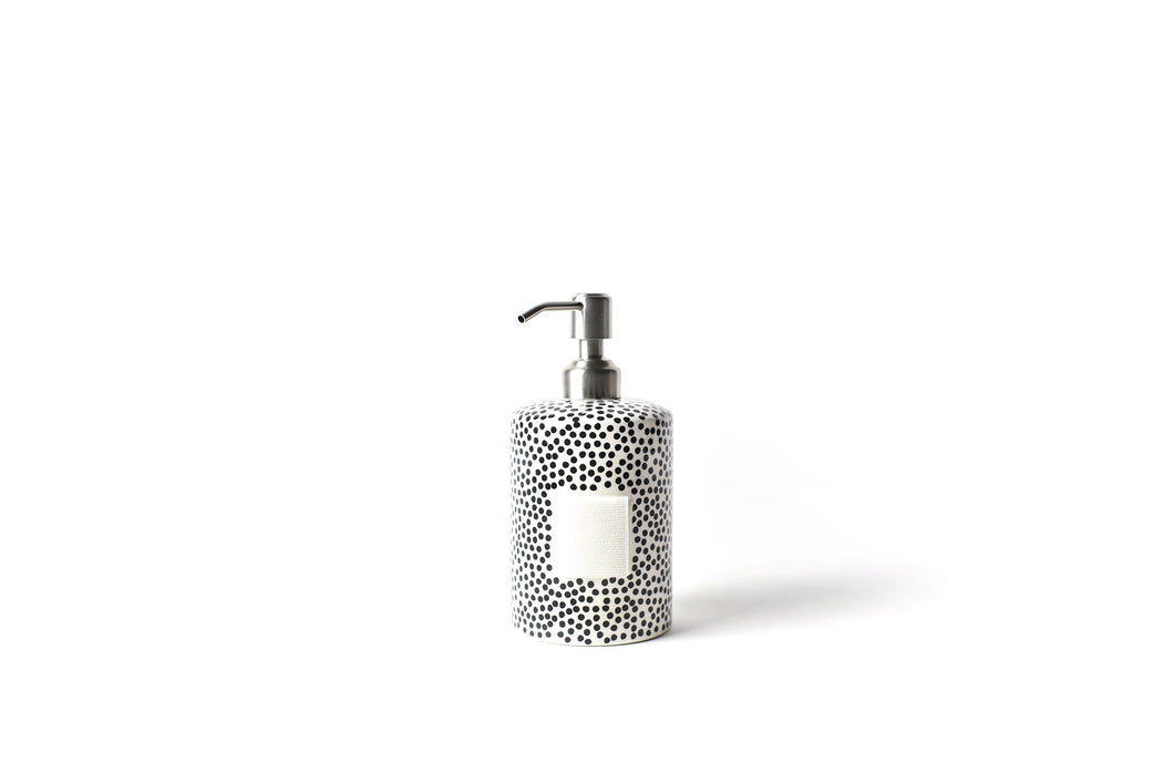 Black Small Dot Mini Cylinder Soap Pump