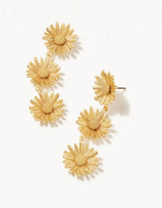 Daisy Dangle Earrings Gold