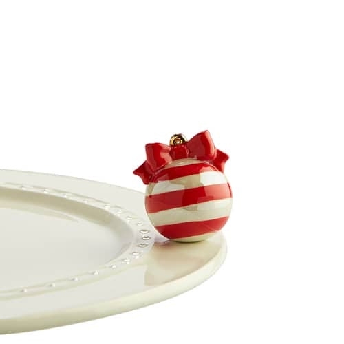 Deck the Halls Mini - Red & White Ornament - A171