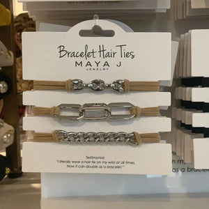 Bracelet Hair Ties Tan Chain Link